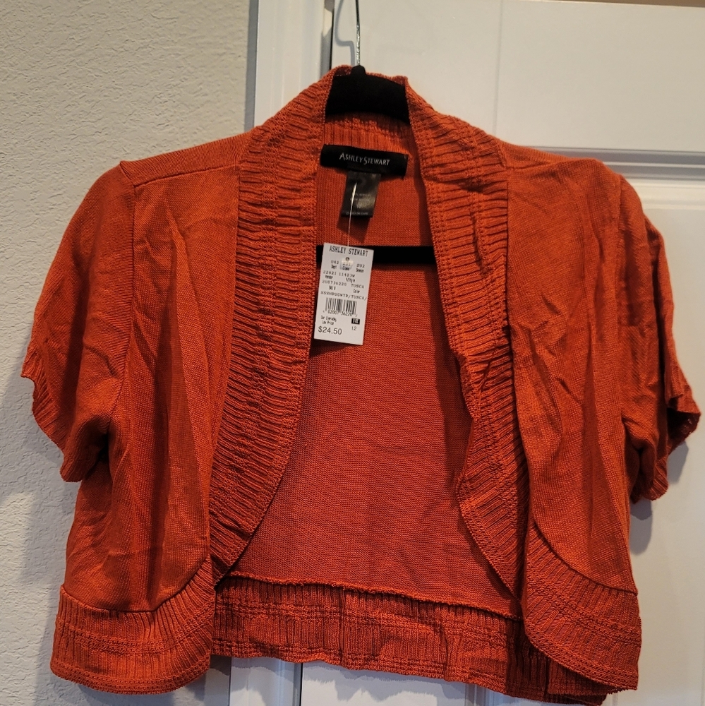 Open Front Lightweight Short Sleeve Shrug